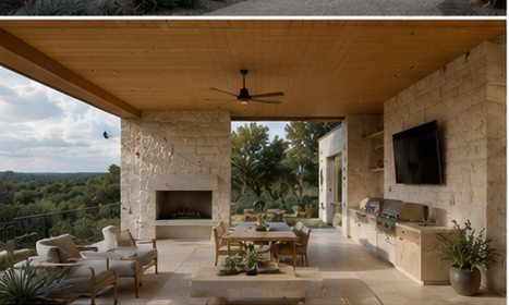 Covered outdoor living — Hill Country